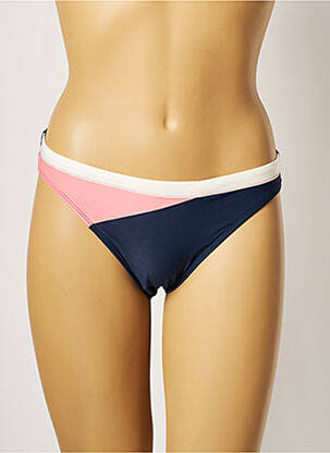 Bas de maillot de bain effet matière satinée culotte bleu VARIANCE femme