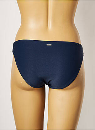 Bas de maillot de bain effet matière satinée culotte bleu VARIANCE femme