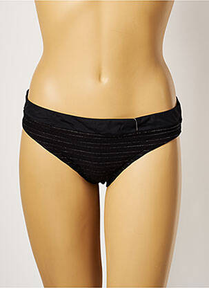 Bas de maillot de bain tissage texturé culotte noir LOU femme