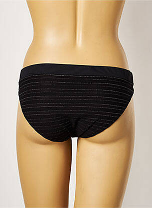 Bas de maillot de bain tissage texturé culotte noir LOU femme