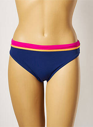Bas de maillot de bain tissage satiné culotte bleu BELCOR femme
