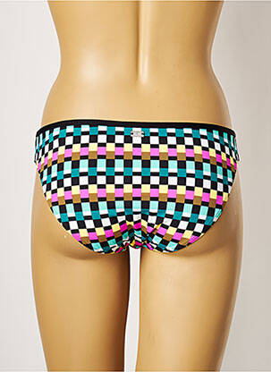 Bas de maillot de bain effet matière satinée culotte noir CHERRY BEACH femme