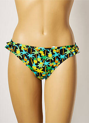 Bas de maillot de bain imprimé tie and dye culotte noir VARIANCE femme