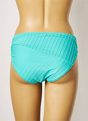 Bas de maillot de bain effet matière satinée culotte bleu LOU femme