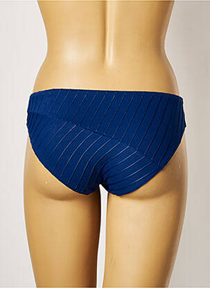 Bas de maillot de bain tissage texturé culotte bleu LOU femme