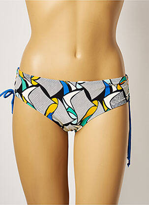 Bas de maillot de bain imprimé fantaisie culotte bleu BELCOR femme