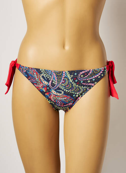 Bas de maillot de bain fermeture liens à nouer bikini bleu CHERRY BEACH femme