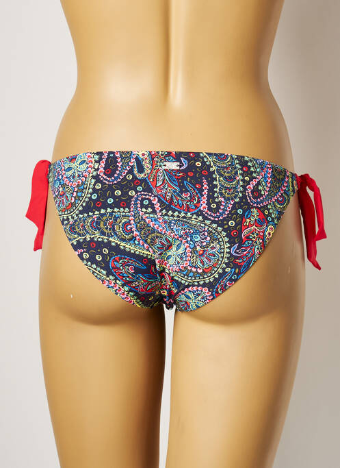 Bas de maillot de bain fermeture liens à nouer bikini bleu CHERRY BEACH femme