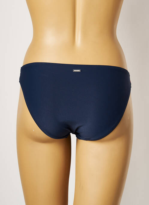 Bas de maillot de bain effet matière satinée culotte bleu VARIANCE femme