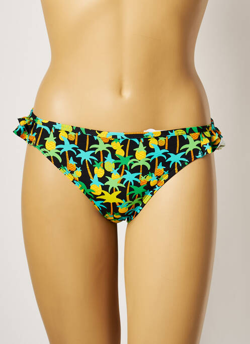 Bas de maillot de bain imprimé tie and dye culotte noir VARIANCE femme