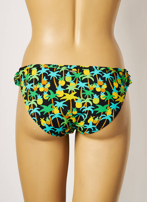 Bas de maillot de bain imprimé tie and dye culotte noir VARIANCE femme