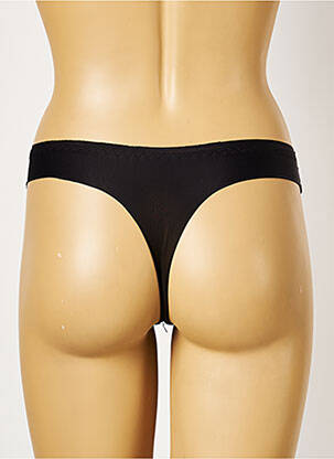 Tanga micro fibres noir H & N femme