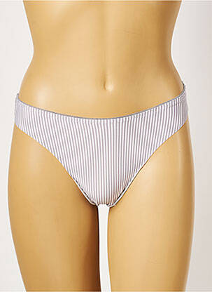 Tanga micro fibres gris ROSA JUNIO femme