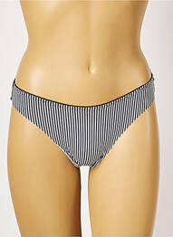 Tanga micro fibres noir ROSA JUNIO femme