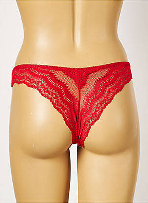 Tanga micro fibres rouge ROSA JUNIO femme