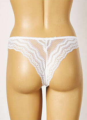 Tanga micro fibres bleu ROSA JUNIO femme