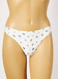 Tanga micro fibres blanc HANA femme