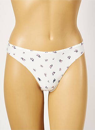 Tanga micro fibres blanc HANA femme