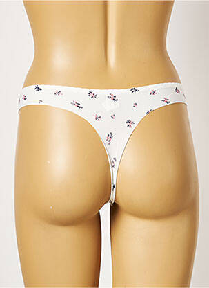 Tanga micro fibres blanc HANA femme