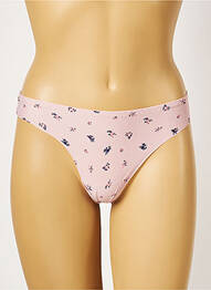 Tanga micro fibres rose HANA femme
