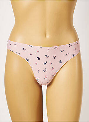 Tanga micro fibres rose HANA femme