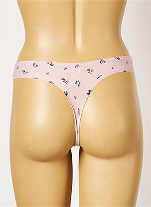 Tanga micro fibres rose HANA femme