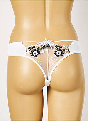 Tanga micro fibres blanc ROSA JUNIO femme