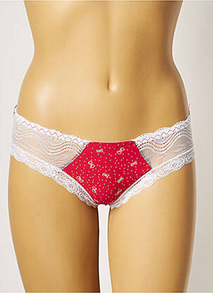 Culotte tissage dentelle rouge ROSA JUNIO femme