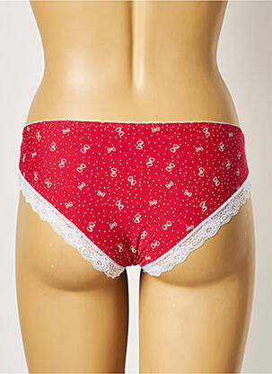Culotte tissage dentelle rouge ROSA JUNIO femme
