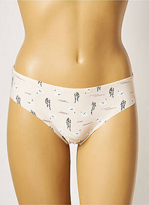 Culotte tissage satiné beige HANA femme