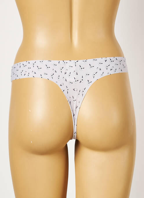 Tanga gris HANA pour femme