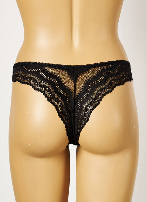 Tanga noir ROSA JUNIO pour femme