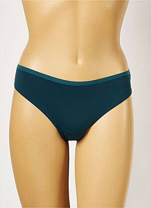 Tanga tissage satiné vert PASSIONATA femme