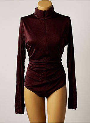 Body coupe cintrée manches longues marron WOLFORD femme