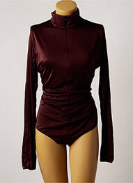 Body coupe cintrée manches longues marron WOLFORD femme