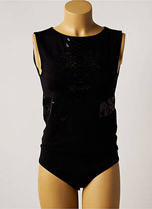 Body stretch sans manche noir WOLFORD femme