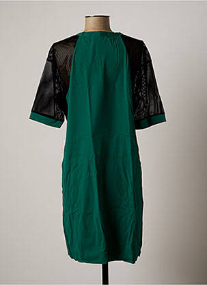 Robe mi-longue manches courtes manches courtes vert WOLFORD femme
