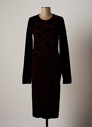 Robe mi-longue manches longues manches longues marron WOLFORD femme