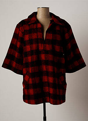 Pull tunique manches 3/4 manches 3/4 rouge APRIL 77 femme