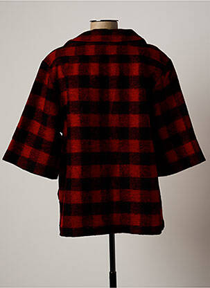 Pull tunique tissage lainage manches 3/4 rouge APRIL 77 femme