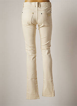 Jeans coupe droite broderie rivets taille normale beige APRIL 77 femme