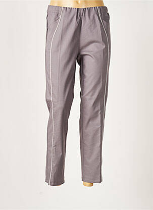 Pantalon droit gris FRANK WALDER pour femme