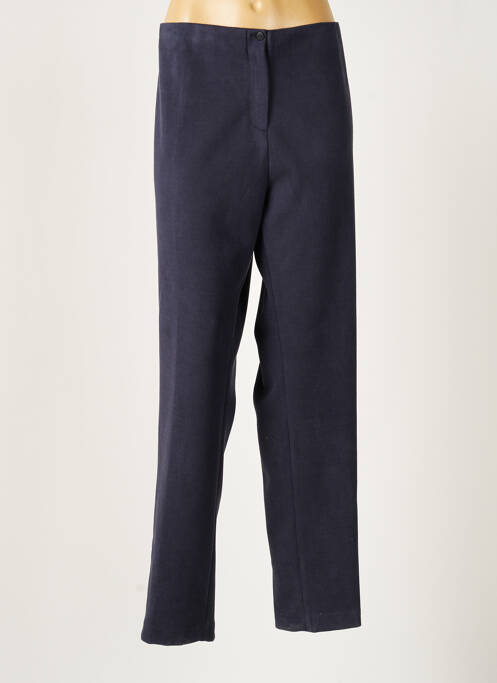 Pantalon droit bleu FRANCE RIVOIRE pour femme