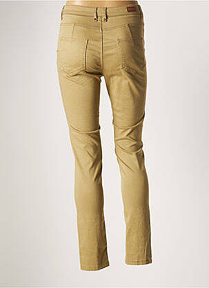 Pantalon slim broderie rivets taille normale beige MAYJUNE femme