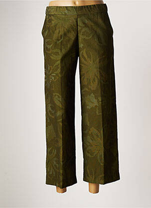 Pantalon 7/8 vert WHYCI MILANO pour femme
