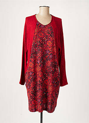 Robe pull rouge COLINE pour femme
