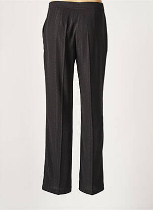 Pantalon droit tissage crêpe taille normale noir LAUREN VIDAL femme