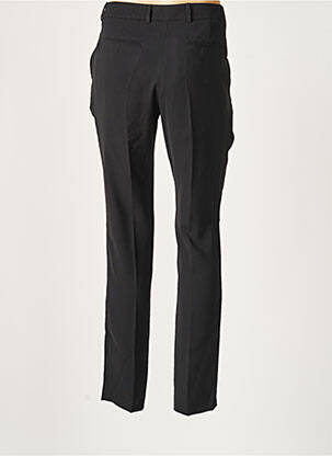 Pantalon chino fermeture zippée sous rabat avec crochet taille normale noir LAUREN VIDAL femme