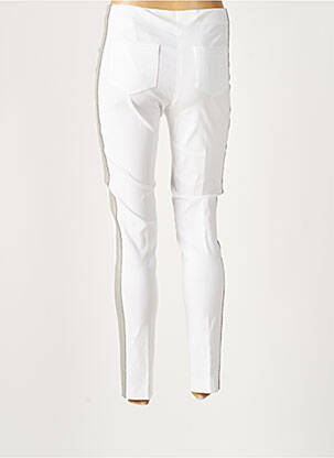 Pantalon slim taille haute taille haute blanc LAUREN VIDAL femme