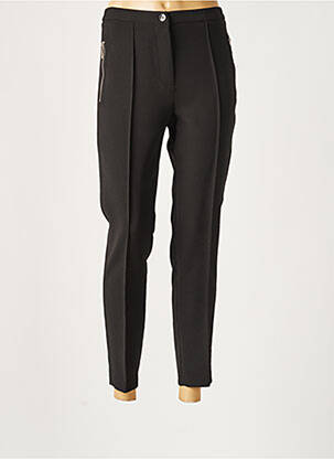 Pantalon chino fermeture zippée sous rabat boutonné taille normale noir MANIGANCE femme